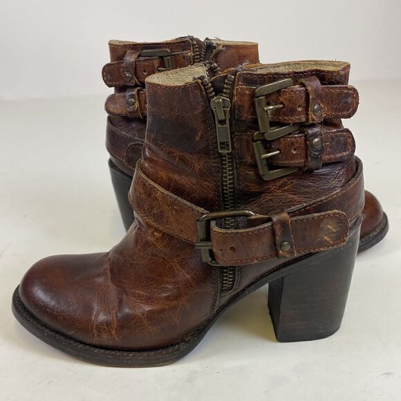Freebird FB Bolo Women Distressed Buckle Boots 7 B80 - Picture 10 of 10